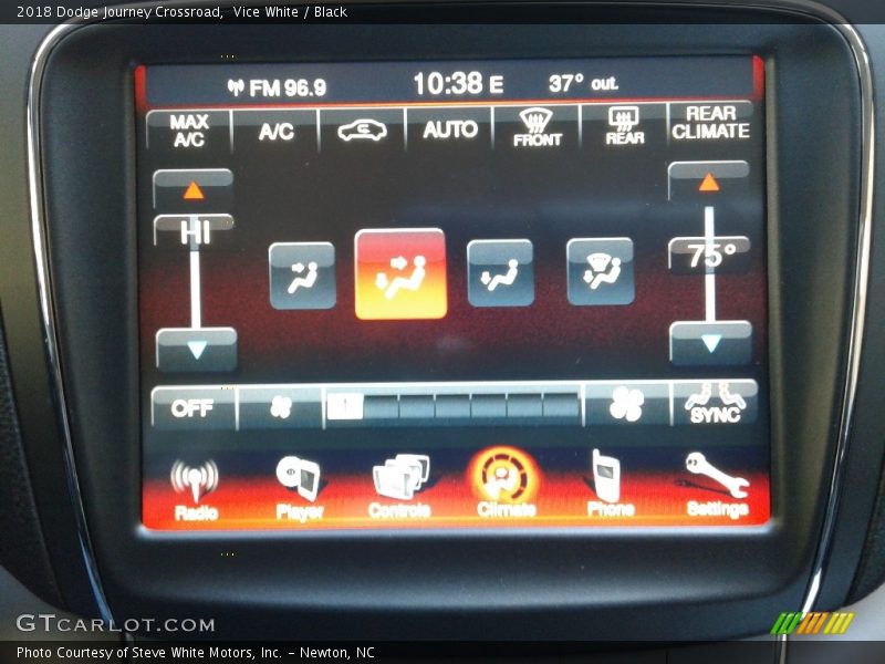 Vice White / Black 2018 Dodge Journey Crossroad