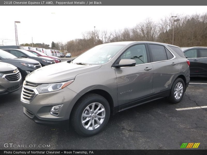 Pepperdust Metallic / Jet Black 2018 Chevrolet Equinox LT AWD