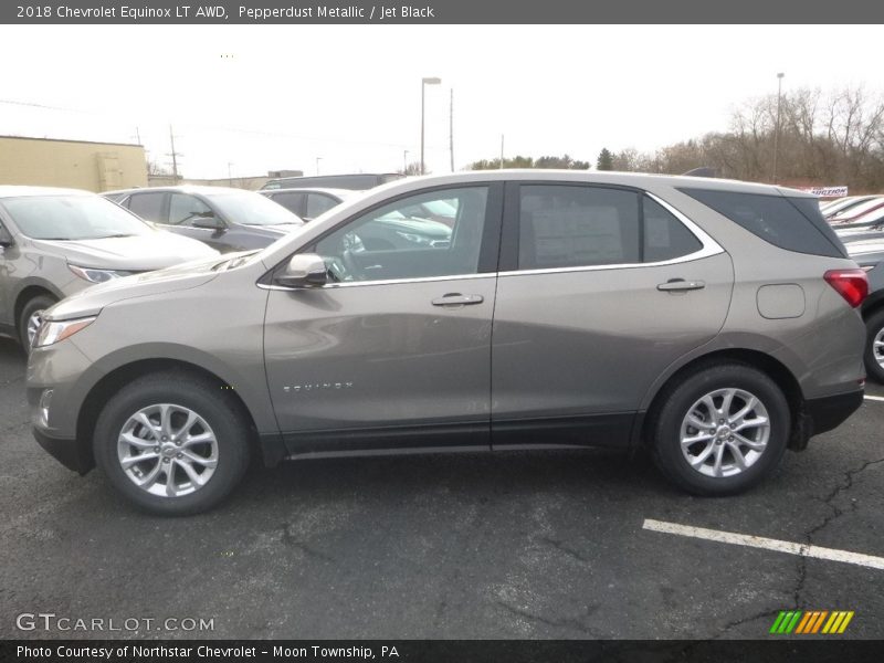 Pepperdust Metallic / Jet Black 2018 Chevrolet Equinox LT AWD