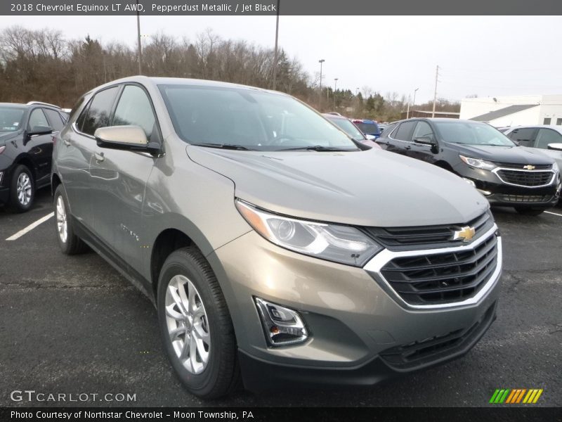 Pepperdust Metallic / Jet Black 2018 Chevrolet Equinox LT AWD