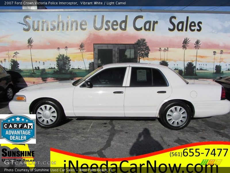 Vibrant White / Light Camel 2007 Ford Crown Victoria Police Interceptor