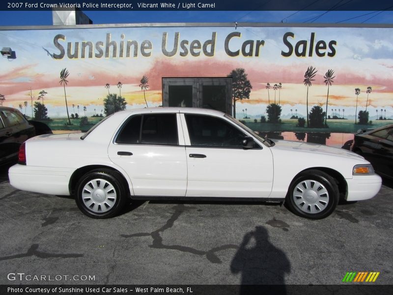 Vibrant White / Light Camel 2007 Ford Crown Victoria Police Interceptor