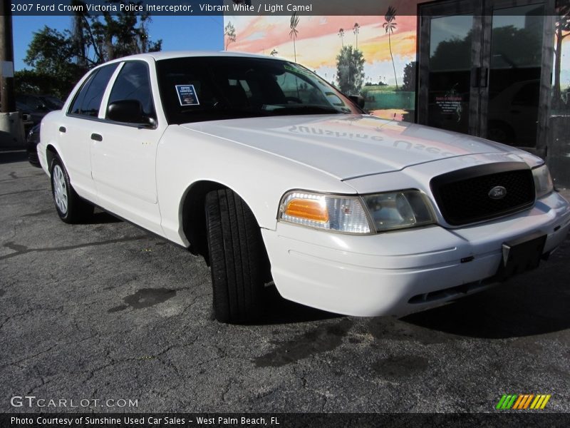Vibrant White / Light Camel 2007 Ford Crown Victoria Police Interceptor