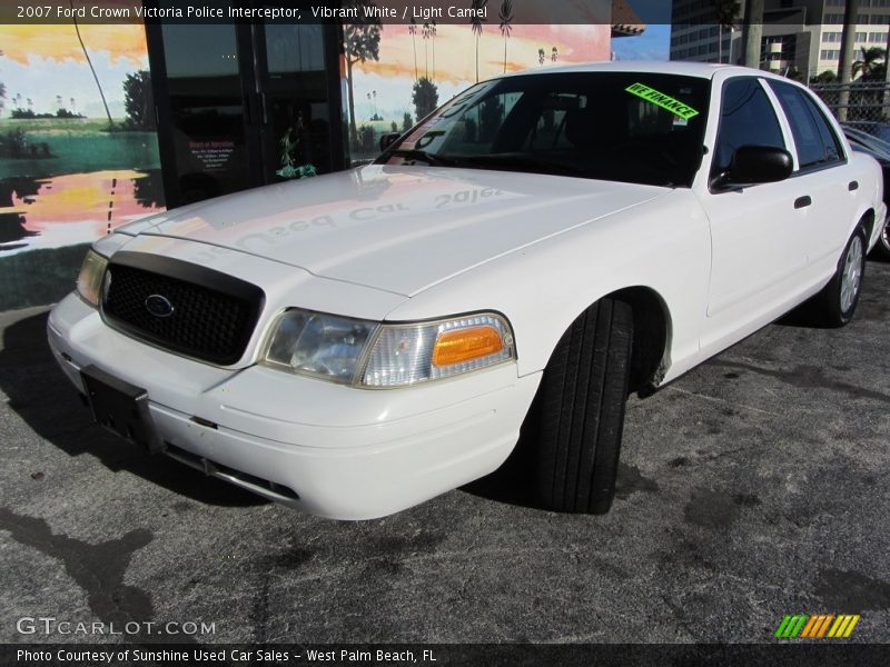 Vibrant White / Light Camel 2007 Ford Crown Victoria Police Interceptor