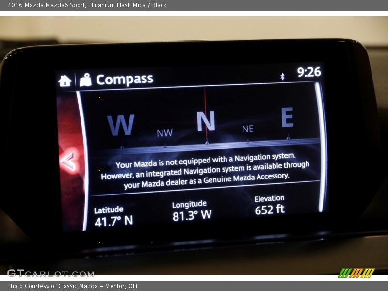 Titanium Flash Mica / Black 2016 Mazda Mazda6 Sport