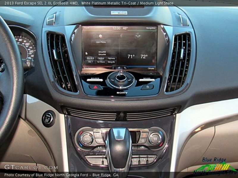 White Platinum Metallic Tri-Coat / Medium Light Stone 2013 Ford Escape SEL 2.0L EcoBoost 4WD