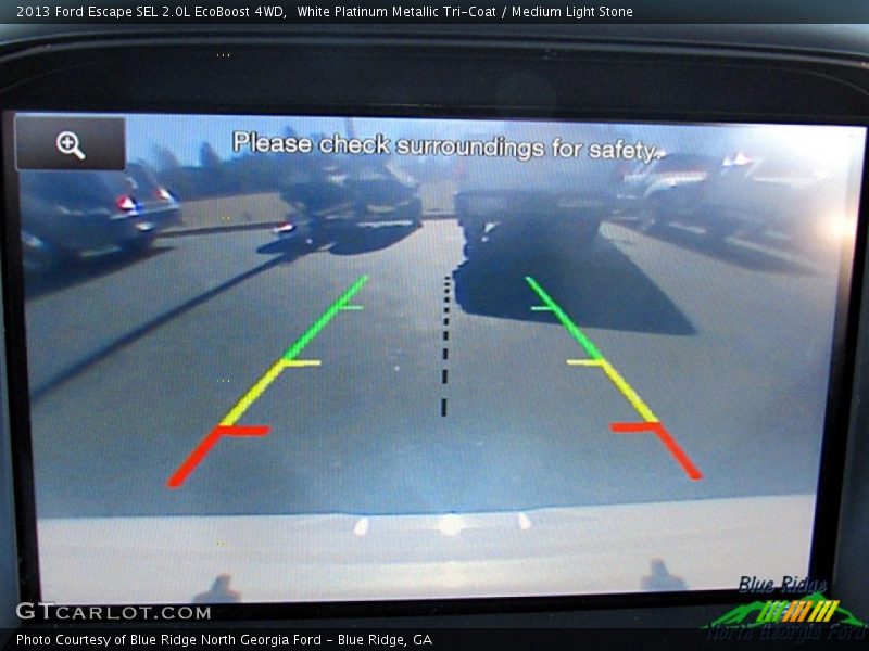White Platinum Metallic Tri-Coat / Medium Light Stone 2013 Ford Escape SEL 2.0L EcoBoost 4WD