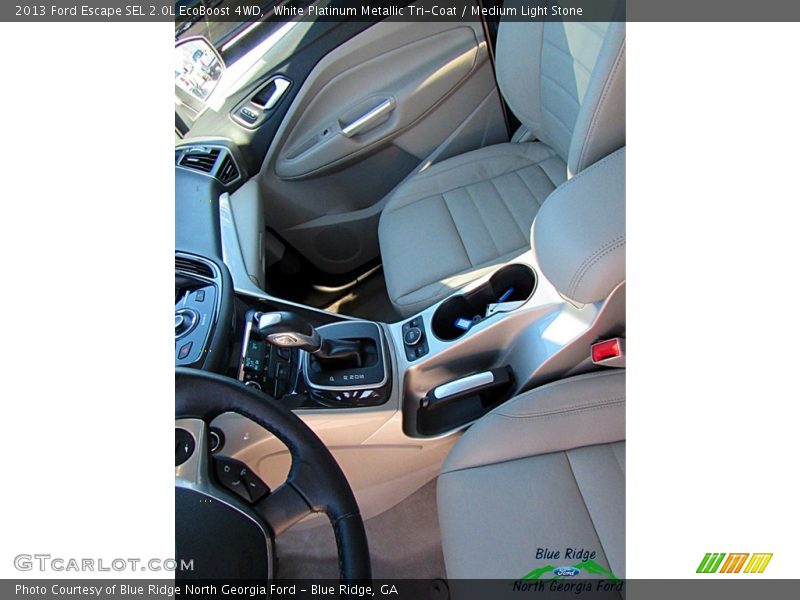 White Platinum Metallic Tri-Coat / Medium Light Stone 2013 Ford Escape SEL 2.0L EcoBoost 4WD