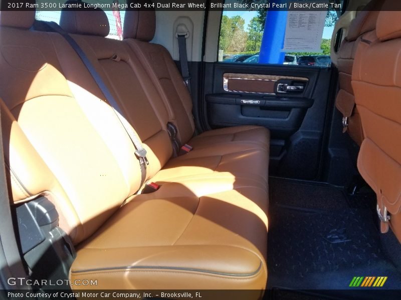 Brilliant Black Crystal Pearl / Black/Cattle Tan 2017 Ram 3500 Laramie Longhorn Mega Cab 4x4 Dual Rear Wheel