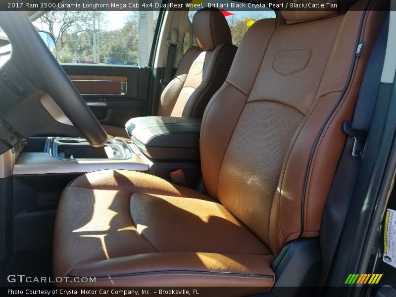 Brilliant Black Crystal Pearl / Black/Cattle Tan 2017 Ram 3500 Laramie Longhorn Mega Cab 4x4 Dual Rear Wheel
