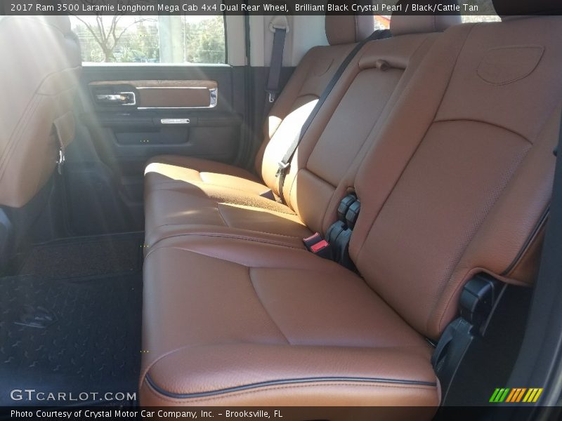 Brilliant Black Crystal Pearl / Black/Cattle Tan 2017 Ram 3500 Laramie Longhorn Mega Cab 4x4 Dual Rear Wheel