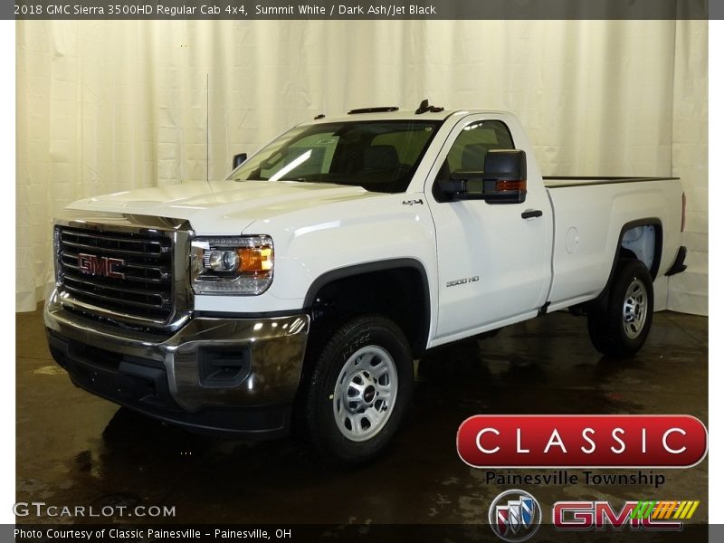 Summit White / Dark Ash/Jet Black 2018 GMC Sierra 3500HD Regular Cab 4x4