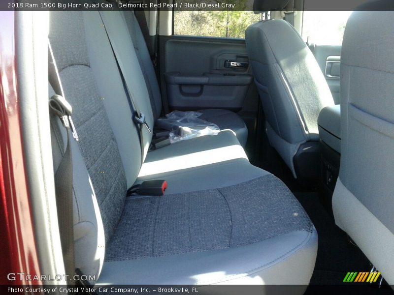 Delmonico Red Pearl / Black/Diesel Gray 2018 Ram 1500 Big Horn Quad Cab