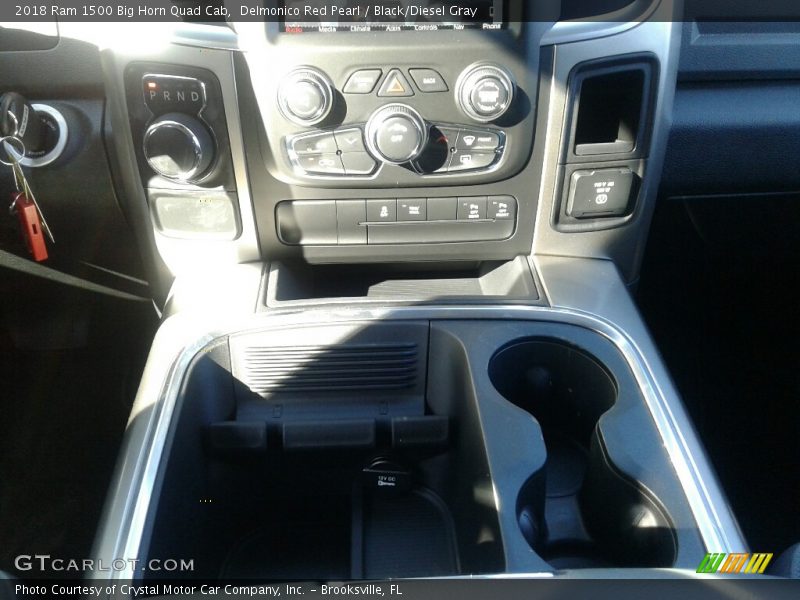 Delmonico Red Pearl / Black/Diesel Gray 2018 Ram 1500 Big Horn Quad Cab