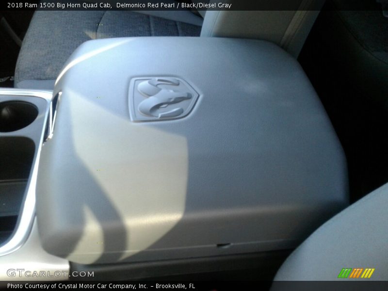 Delmonico Red Pearl / Black/Diesel Gray 2018 Ram 1500 Big Horn Quad Cab