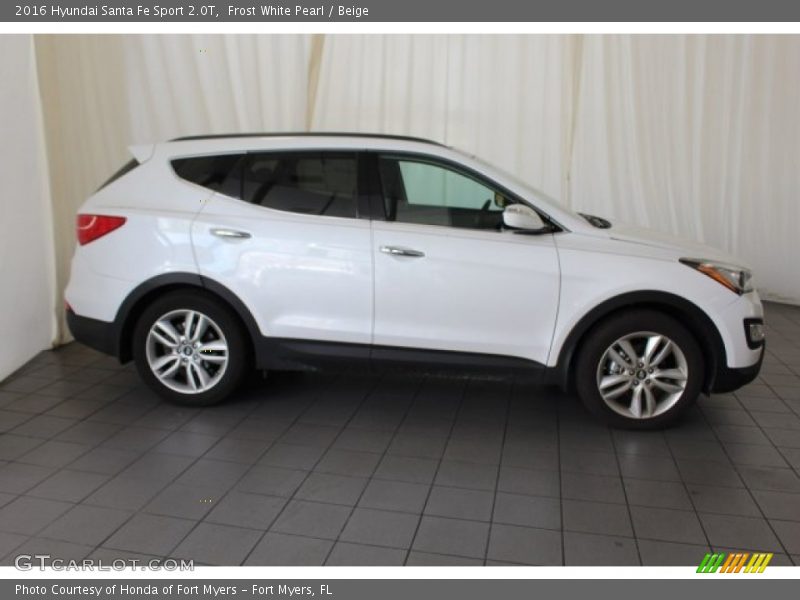 Frost White Pearl / Beige 2016 Hyundai Santa Fe Sport 2.0T