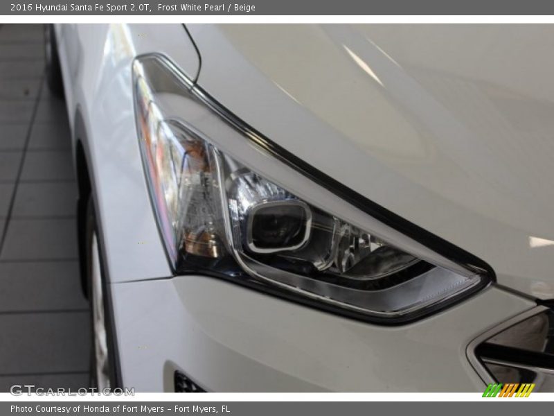 Frost White Pearl / Beige 2016 Hyundai Santa Fe Sport 2.0T