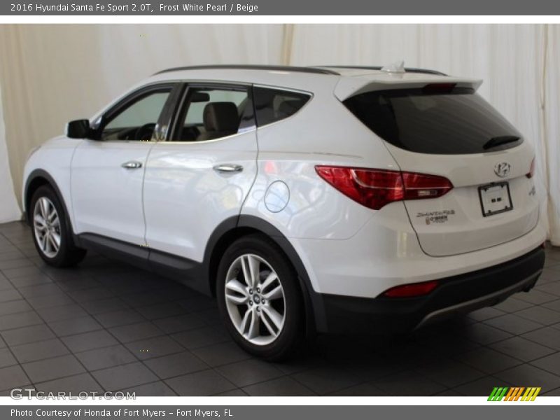 Frost White Pearl / Beige 2016 Hyundai Santa Fe Sport 2.0T