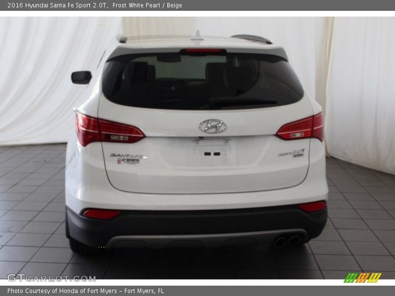Frost White Pearl / Beige 2016 Hyundai Santa Fe Sport 2.0T