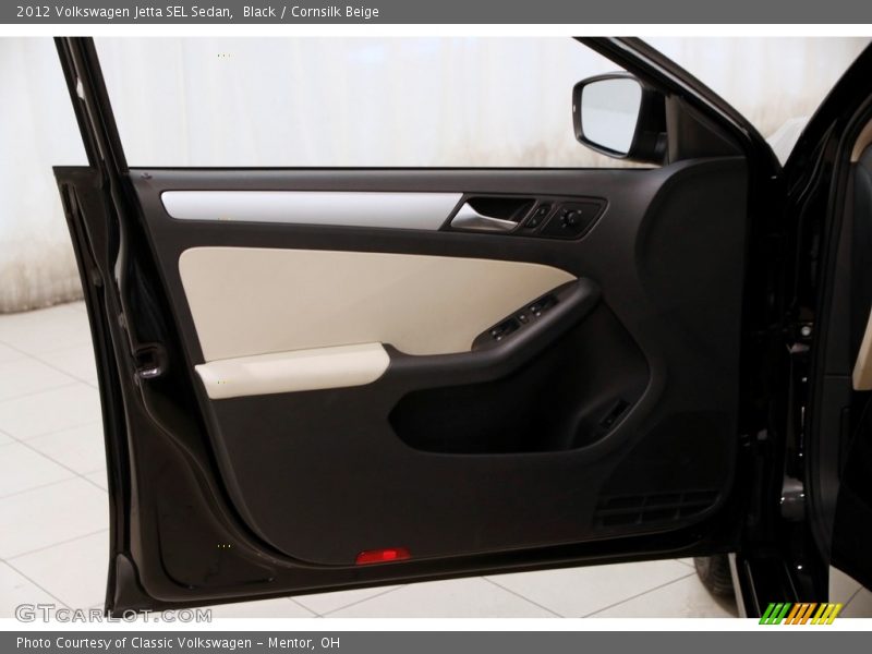 Black / Cornsilk Beige 2012 Volkswagen Jetta SEL Sedan