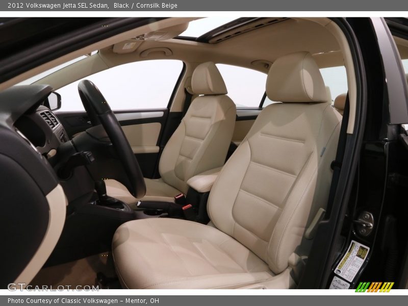 Black / Cornsilk Beige 2012 Volkswagen Jetta SEL Sedan