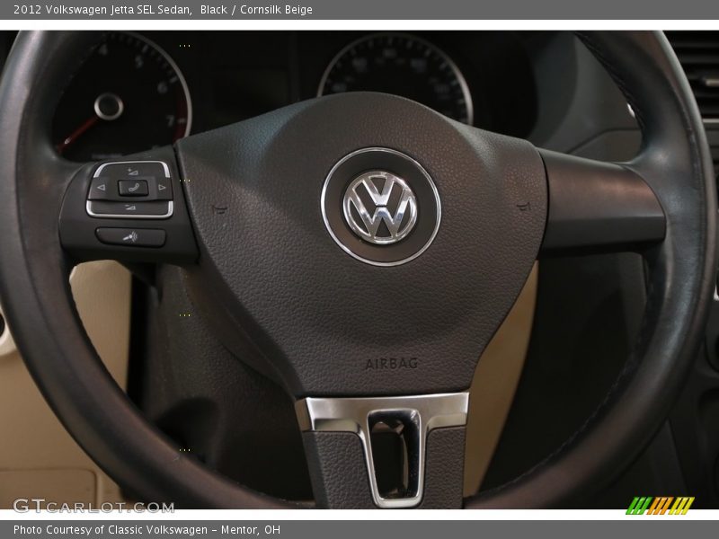 Black / Cornsilk Beige 2012 Volkswagen Jetta SEL Sedan
