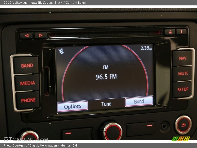 Black / Cornsilk Beige 2012 Volkswagen Jetta SEL Sedan