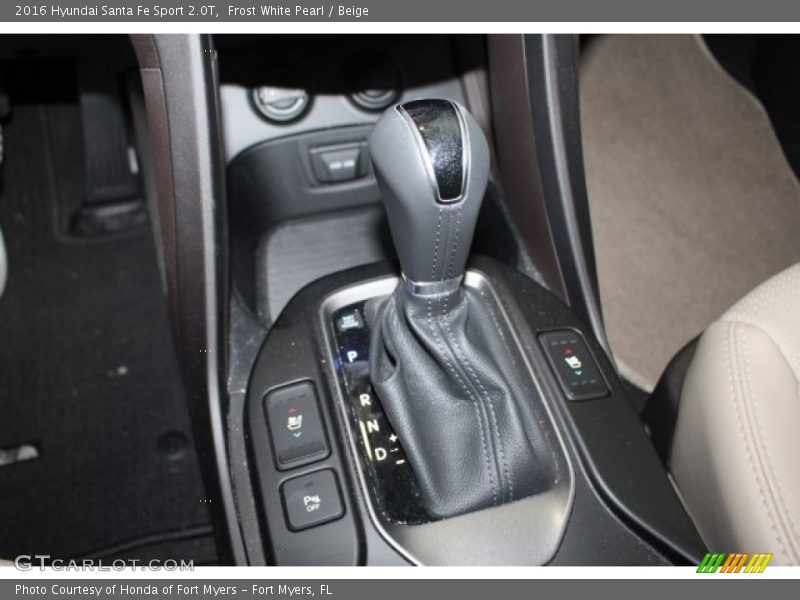 Frost White Pearl / Beige 2016 Hyundai Santa Fe Sport 2.0T