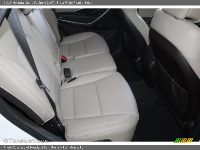 Frost White Pearl / Beige 2016 Hyundai Santa Fe Sport 2.0T