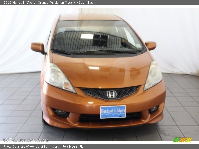 Orange Revolution Metallic / Sport Black 2010 Honda Fit Sport