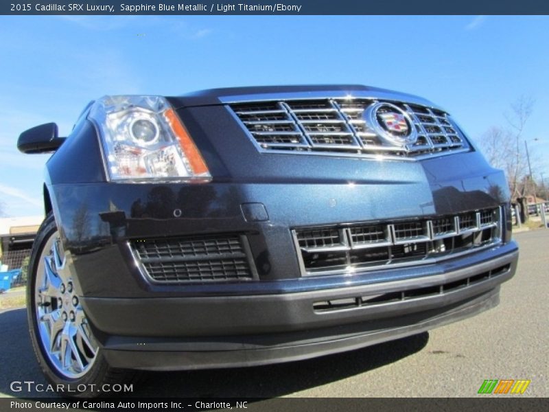 Sapphire Blue Metallic / Light Titanium/Ebony 2015 Cadillac SRX Luxury