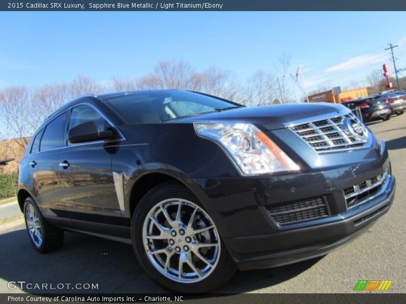 Sapphire Blue Metallic / Light Titanium/Ebony 2015 Cadillac SRX Luxury
