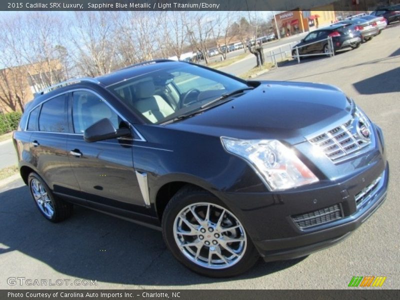 Sapphire Blue Metallic / Light Titanium/Ebony 2015 Cadillac SRX Luxury