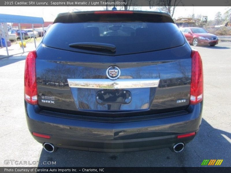 Sapphire Blue Metallic / Light Titanium/Ebony 2015 Cadillac SRX Luxury