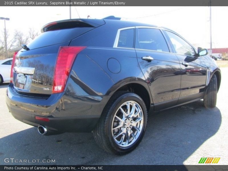 Sapphire Blue Metallic / Light Titanium/Ebony 2015 Cadillac SRX Luxury