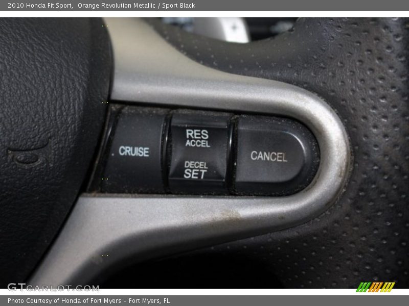 Orange Revolution Metallic / Sport Black 2010 Honda Fit Sport