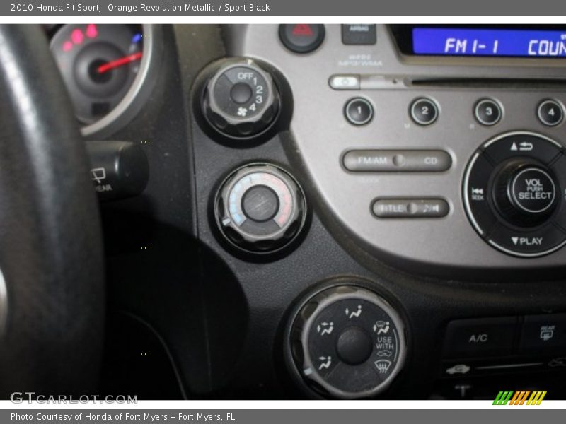 Orange Revolution Metallic / Sport Black 2010 Honda Fit Sport