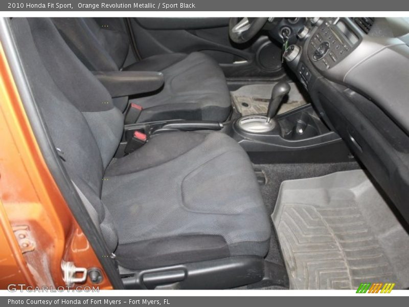 Orange Revolution Metallic / Sport Black 2010 Honda Fit Sport
