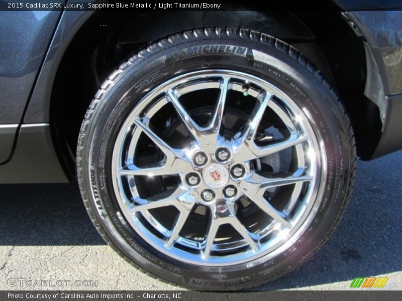Sapphire Blue Metallic / Light Titanium/Ebony 2015 Cadillac SRX Luxury
