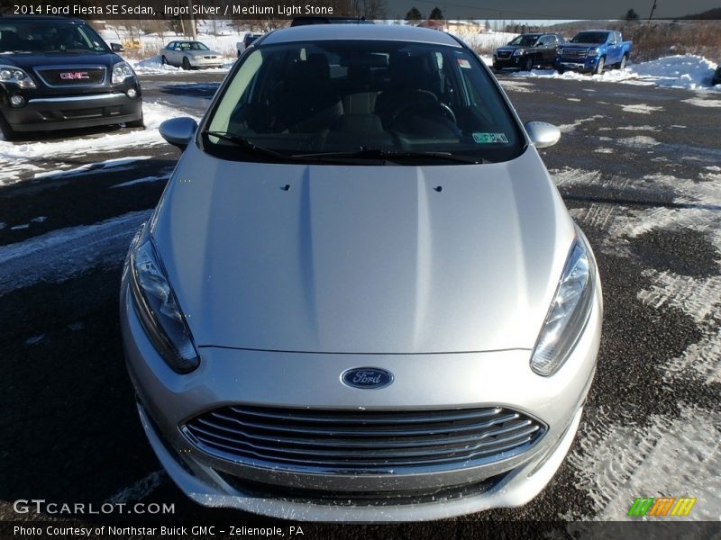 Ingot Silver / Medium Light Stone 2014 Ford Fiesta SE Sedan
