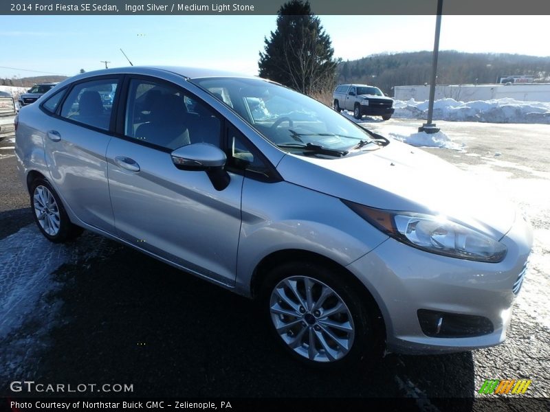 Ingot Silver / Medium Light Stone 2014 Ford Fiesta SE Sedan