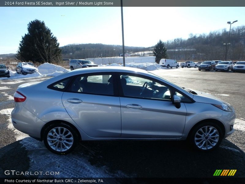 Ingot Silver / Medium Light Stone 2014 Ford Fiesta SE Sedan