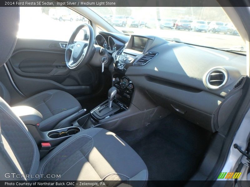 Ingot Silver / Medium Light Stone 2014 Ford Fiesta SE Sedan
