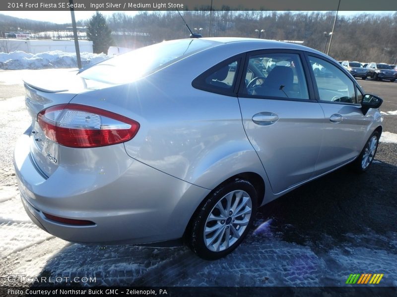 Ingot Silver / Medium Light Stone 2014 Ford Fiesta SE Sedan