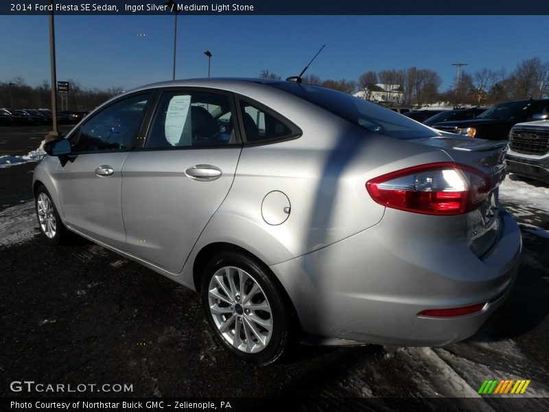 Ingot Silver / Medium Light Stone 2014 Ford Fiesta SE Sedan