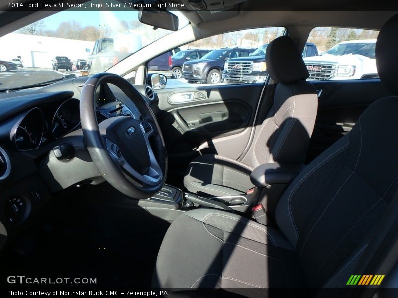Ingot Silver / Medium Light Stone 2014 Ford Fiesta SE Sedan