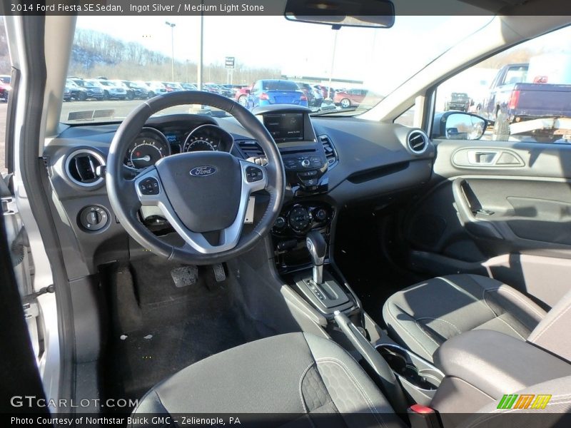 Ingot Silver / Medium Light Stone 2014 Ford Fiesta SE Sedan