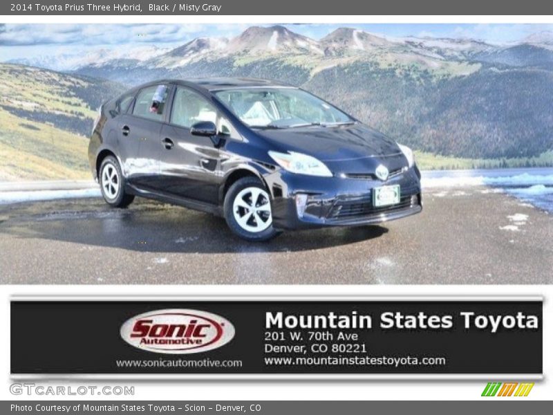 Black / Misty Gray 2014 Toyota Prius Three Hybrid
