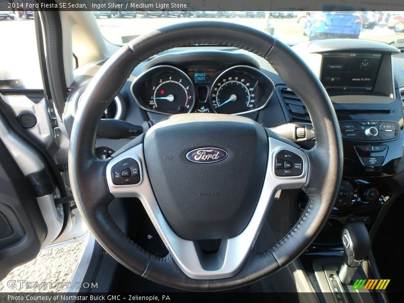 Ingot Silver / Medium Light Stone 2014 Ford Fiesta SE Sedan