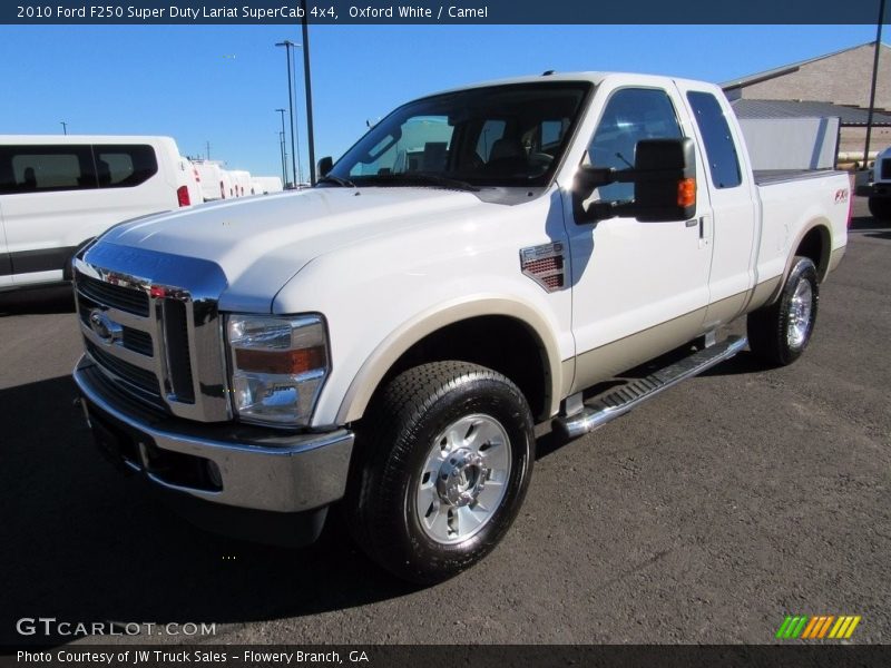 Oxford White / Camel 2010 Ford F250 Super Duty Lariat SuperCab 4x4